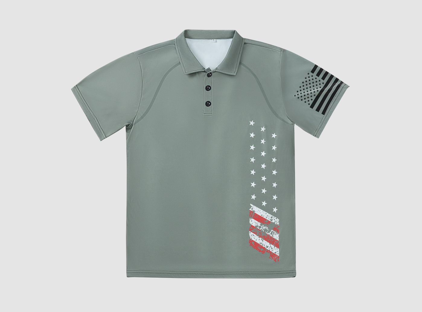 FitVille Men's  Patriotic Stretch Golf Polo Shirt-0
