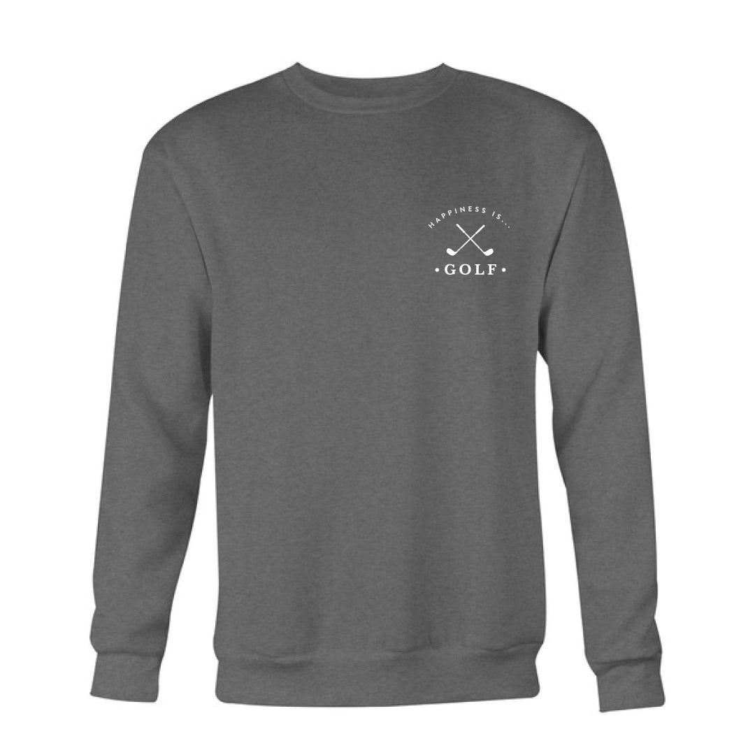 Men's Golf Crew Sweatshirt, Charcoal-0