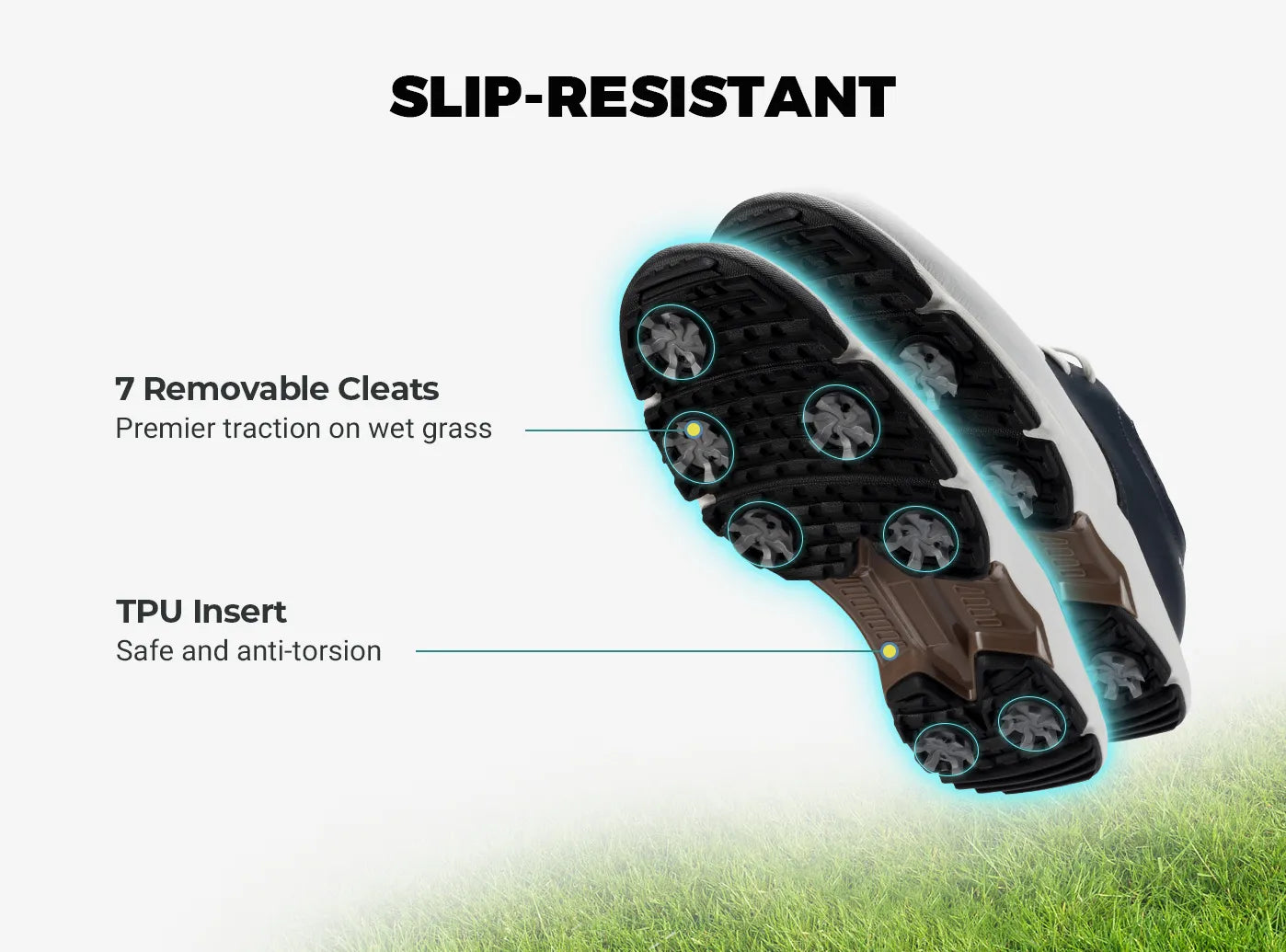 FitVille Men's GreenTread Golf Shoes V1-11