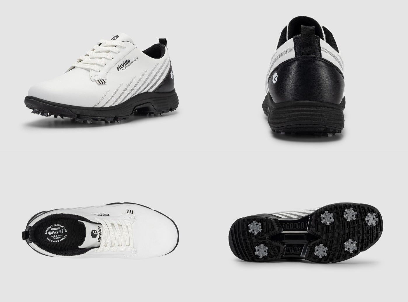 FitVille Men's GreenTread Golf Shoes V2-15