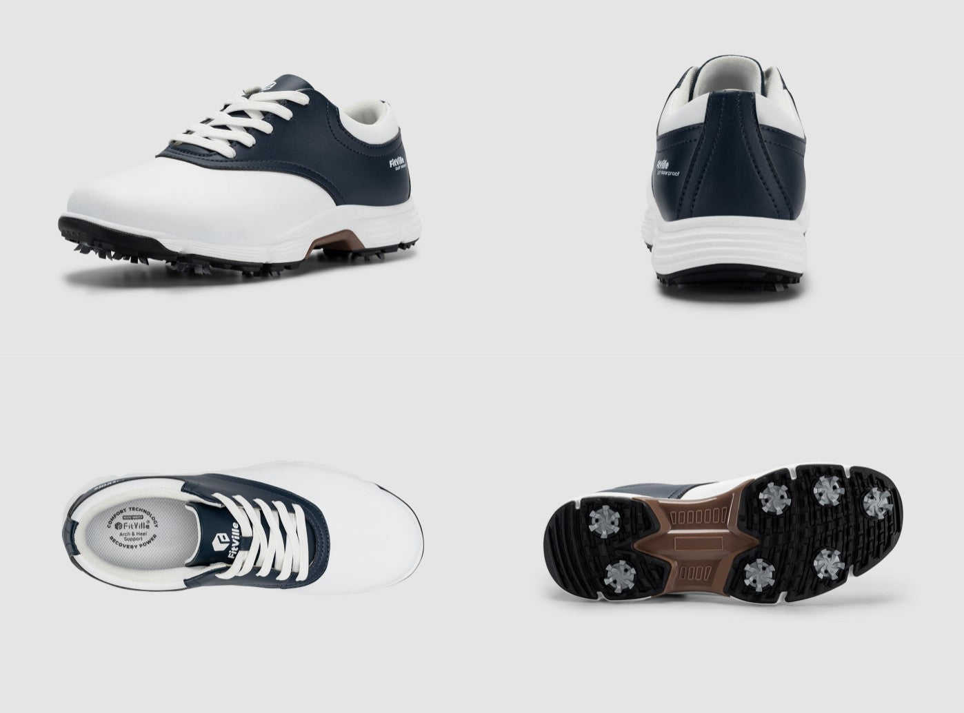 FitVille Men's GreenTread Golf Shoes V1-15