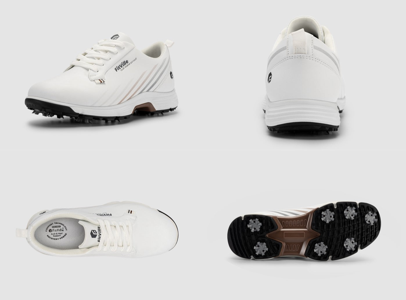 FitVille Men's GreenTread Golf Shoes V2-7