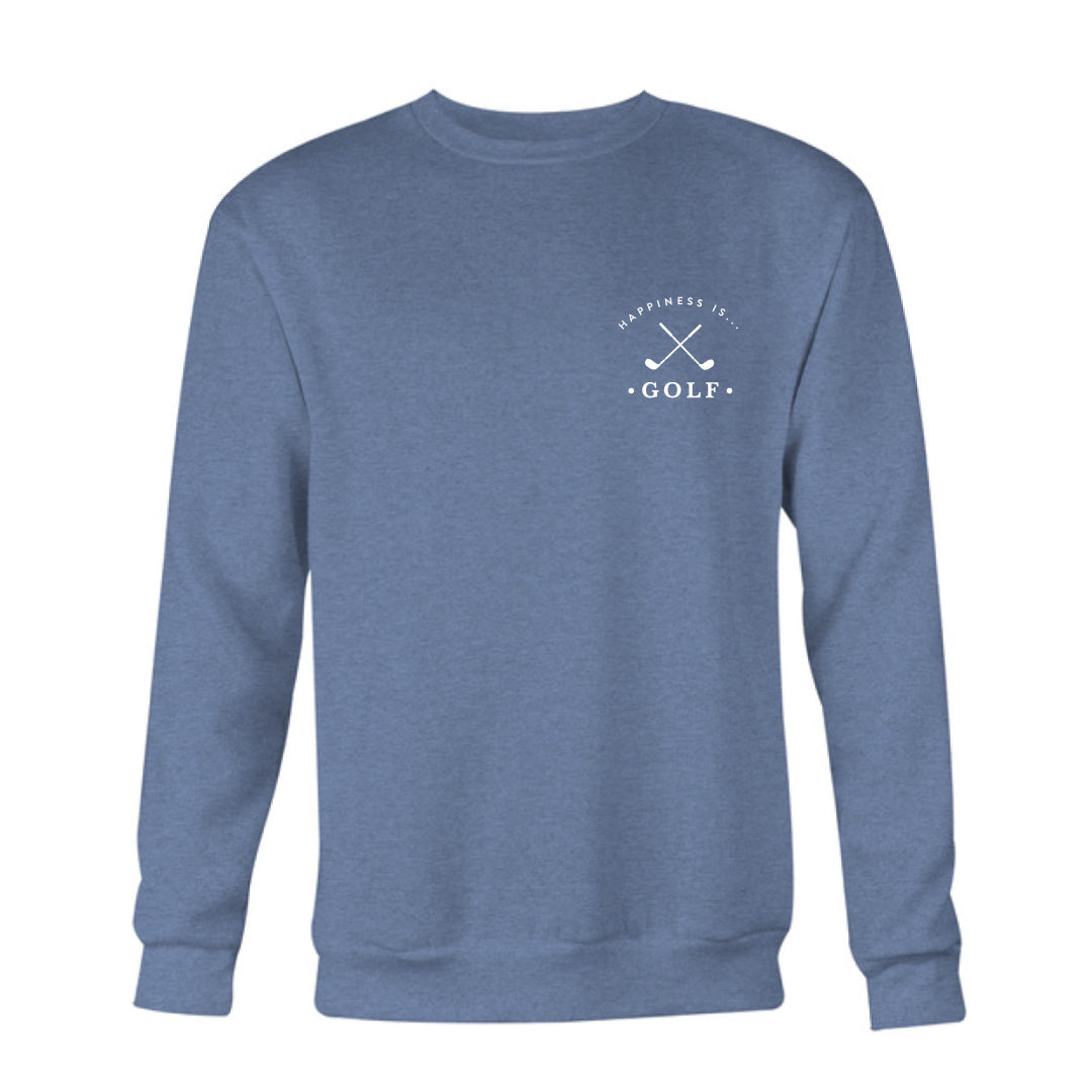 Men's Golf Crew Sweatshirt, Heather Navy-0