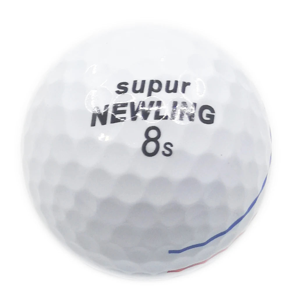 12 Pcs Golf Balls 3 Color Lines Aim Super Long Distance 3-Piece/Layer Ball For Professional Competition Game Brand New