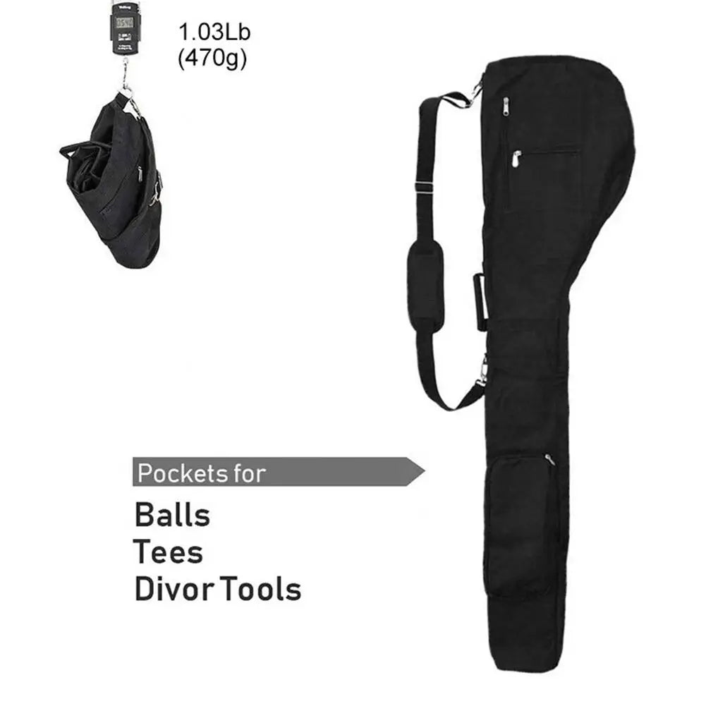 Sports Golf Club Bag 600D Oxford Cloth Waterproof Folding Portable Large Capacity Storage Bag Golf Travel Case Accessories Black