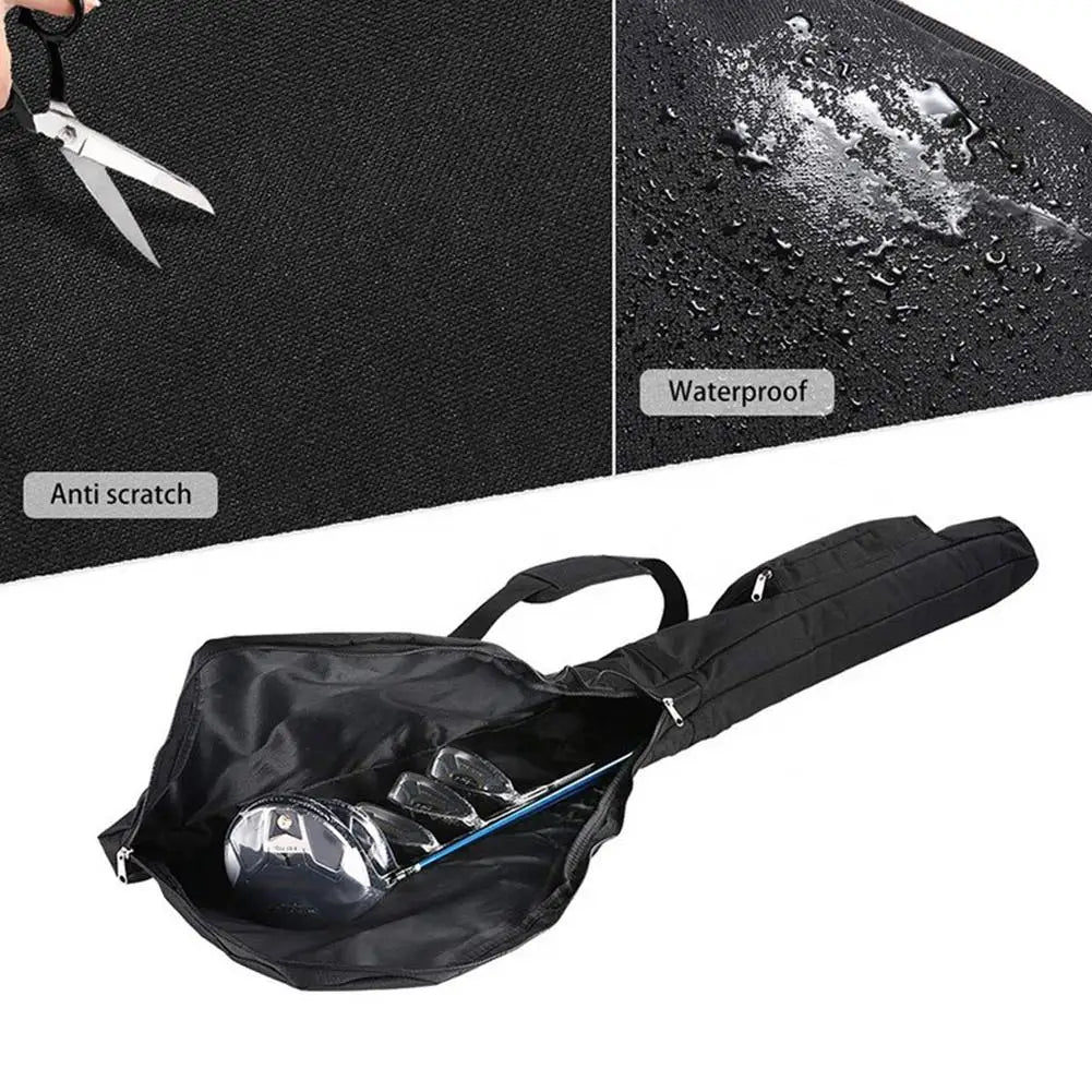 Sports Golf Club Bag 600D Oxford Cloth Waterproof Folding Portable Large Capacity Storage Bag Golf Travel Case Accessories Black