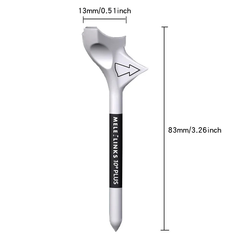 Rhombic Golf Tees 10° Diagonal Insert Golf Ball Holder Reduces Rotation Increases Distance Speed Golf Training Ball Tee Package