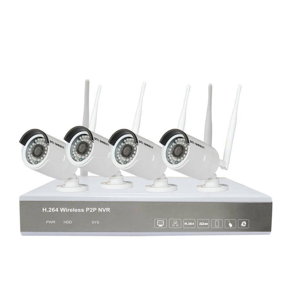 Wireless NVR Surveillance Camera System 8-Channel 4 Cameras (No HD)-0